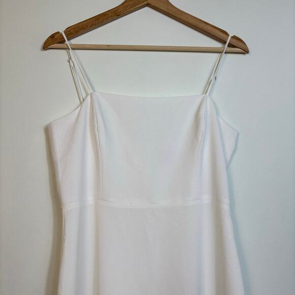 PARK & FIFTH Singer Midi Dress Size Medium Ruffle Hem White Wedding Bachelorette - Picture 10 of 12